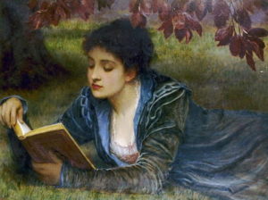 Girl Reading - Charles Edward Peruigini - 1870