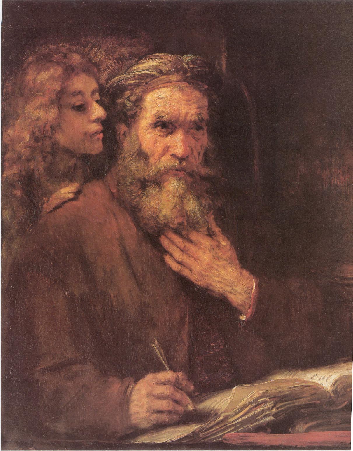 Evangelist Matthew Inspired by an Angel - Rembrandt