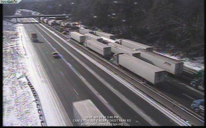 Traffic during Snowjam 2014